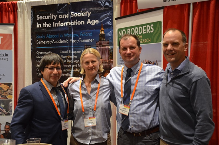 Renee Stillings and three colleagues posing together at the ASEEES 2017 conference.