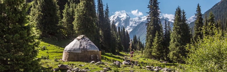 Kyrgyzstan study abroad yurt mountain