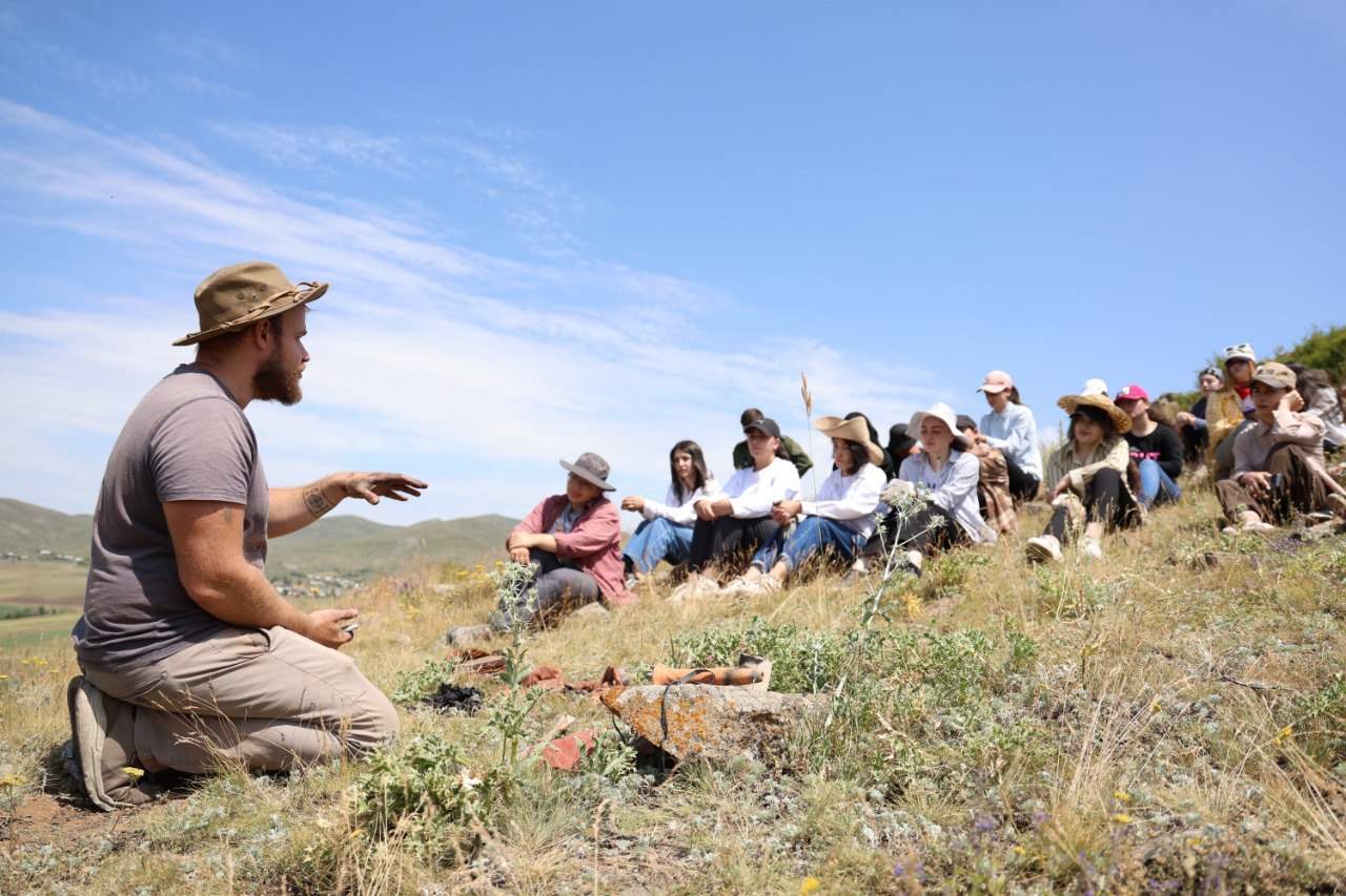 Students study archeology in the field as part of a wider course on Armenian identity.
