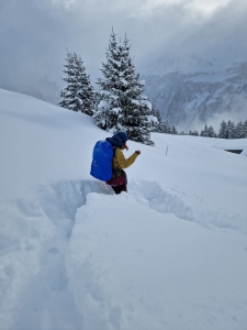 Winter hike in Switzerland