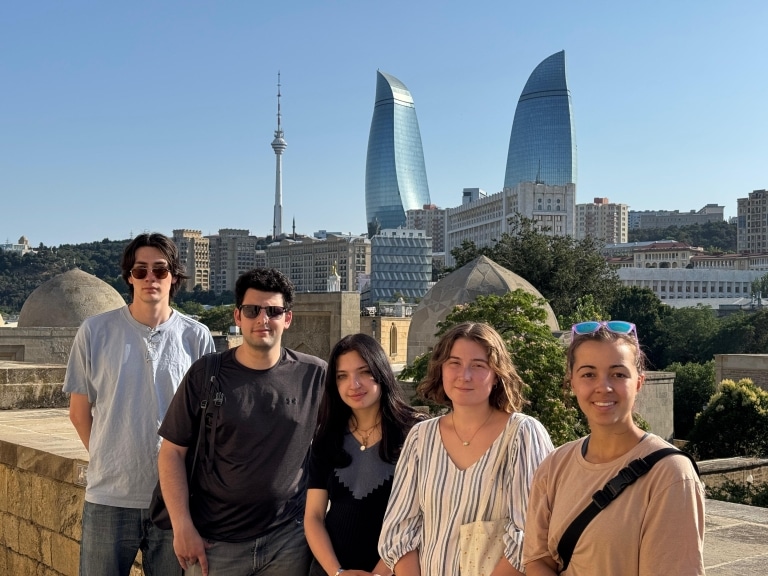 With Crossroads students in Baku, Azerbaijan.