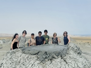 With SRAS Crossroads students at the mud volcanoes in Gobustan, Azerbaijan