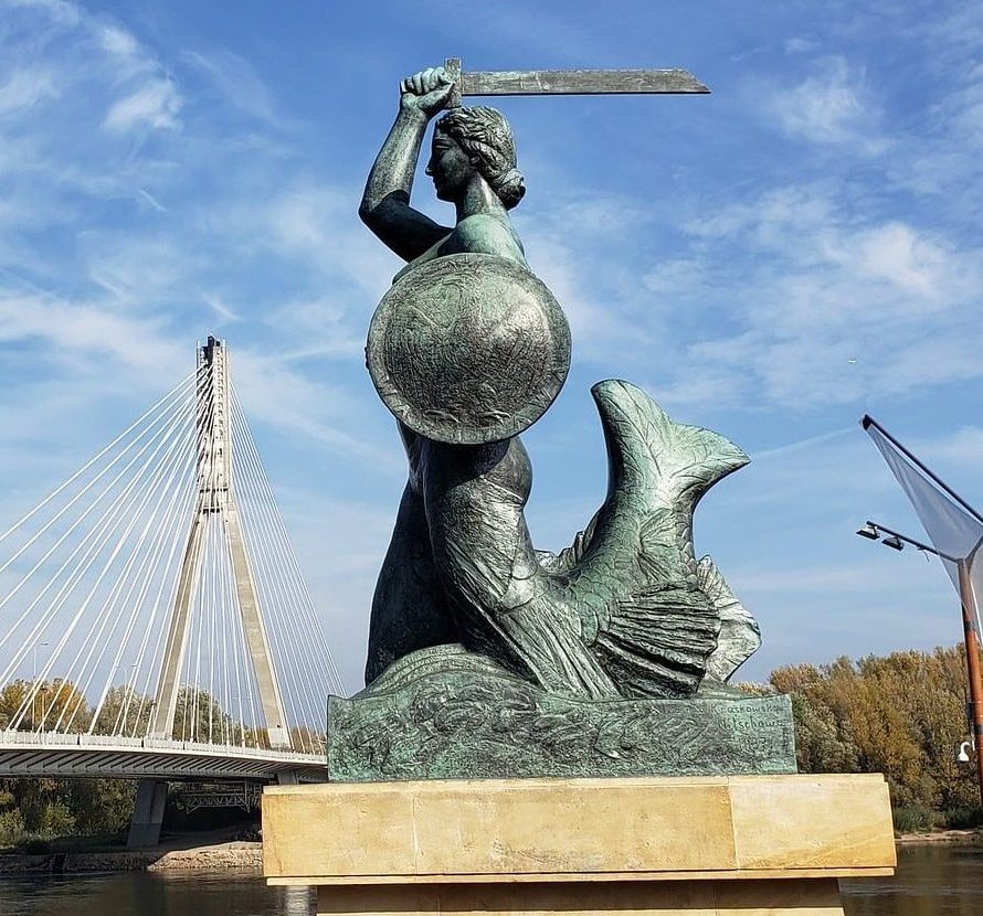 The Mermaid statue is a symbol of Warsaw.