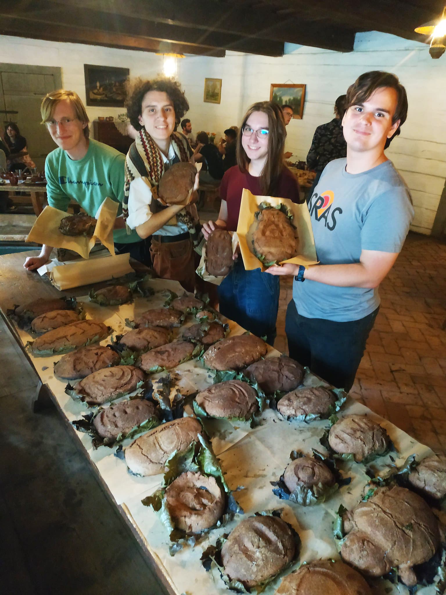 SRAS students learn to make traditional Latvian black bread.