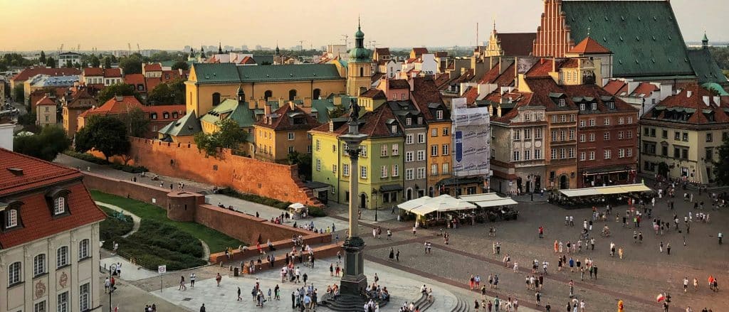 Warsaw featured city square