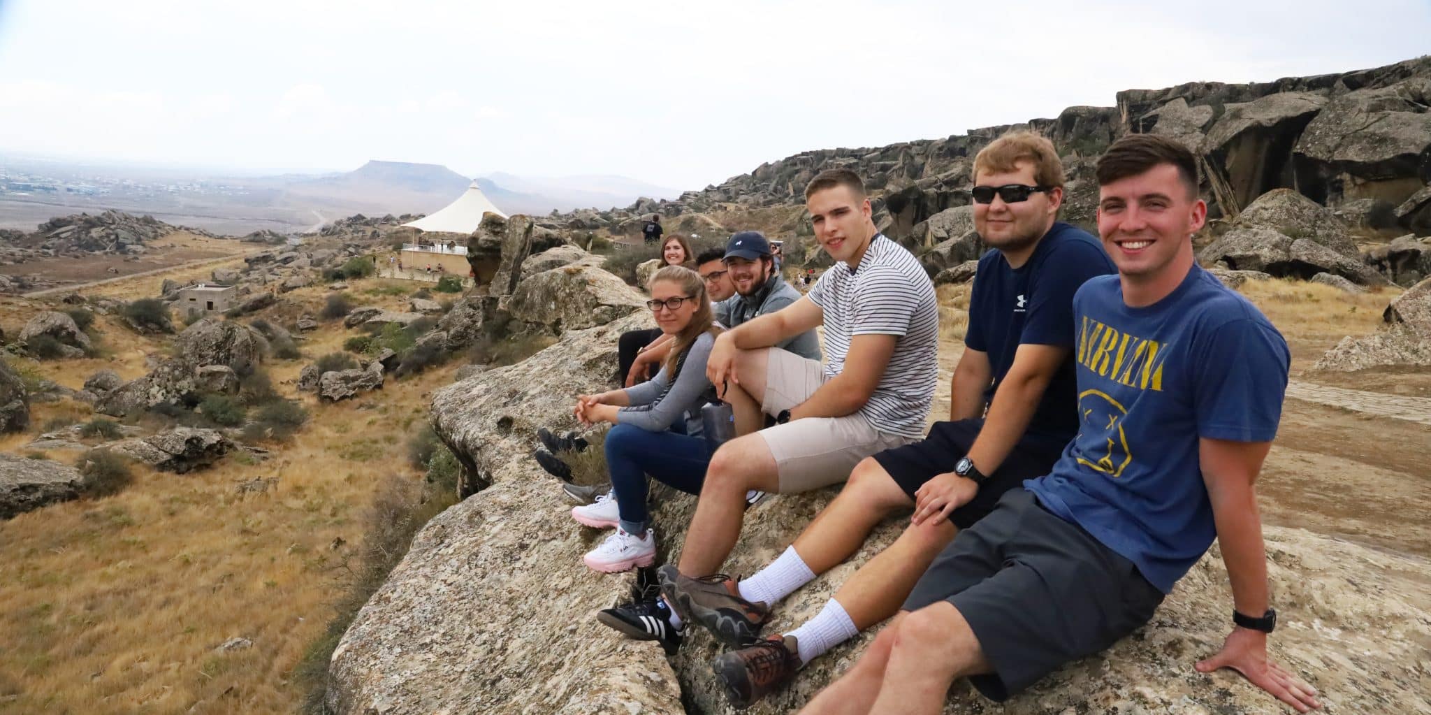 Students in Gobustan, Azerbaijan