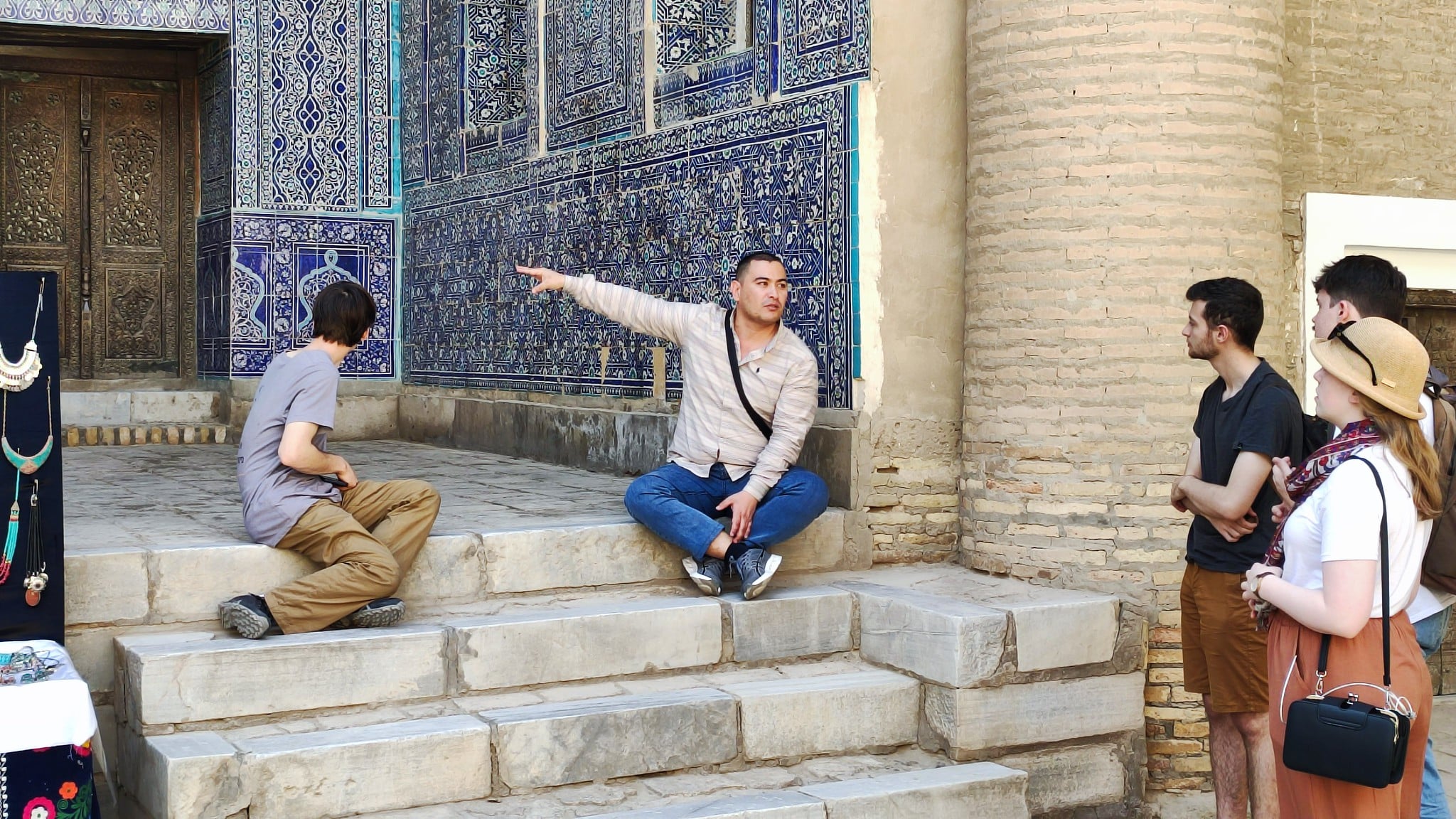 Exploring Khiva, Uzbekistan, with a local guide.