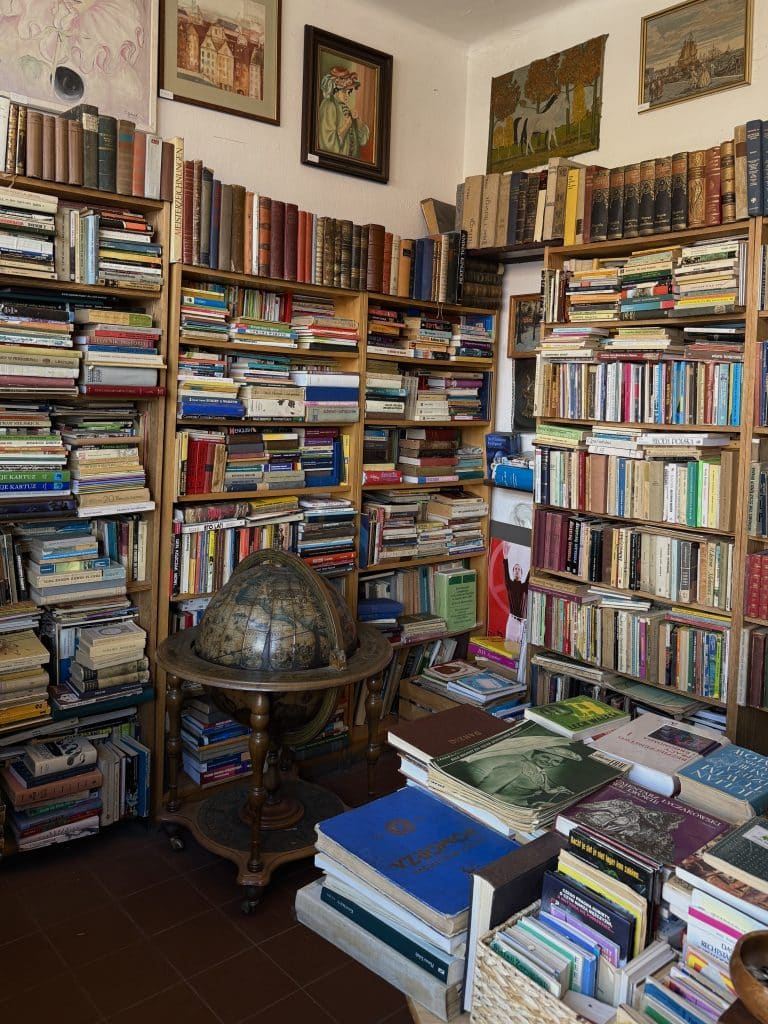 Vintage bookshop in Warsaw
