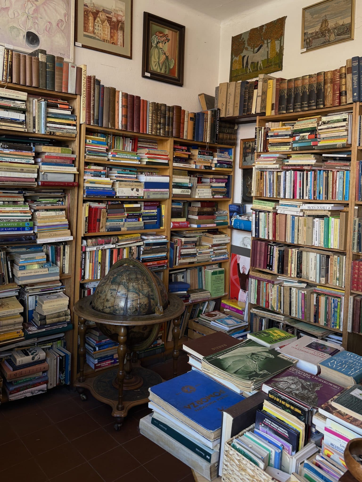 Vintage bookshop in Warsaw