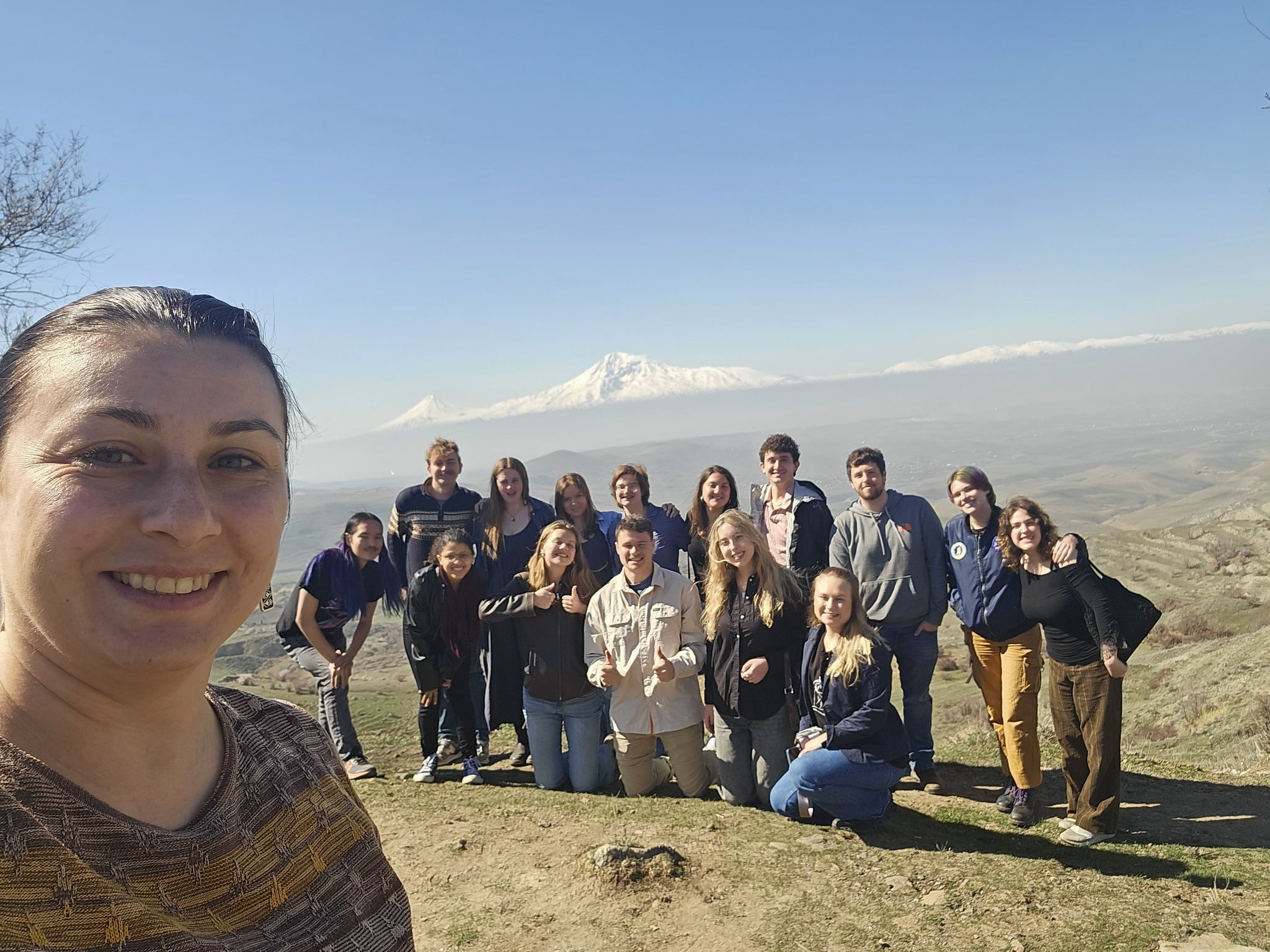 Students exploring Armenia.
