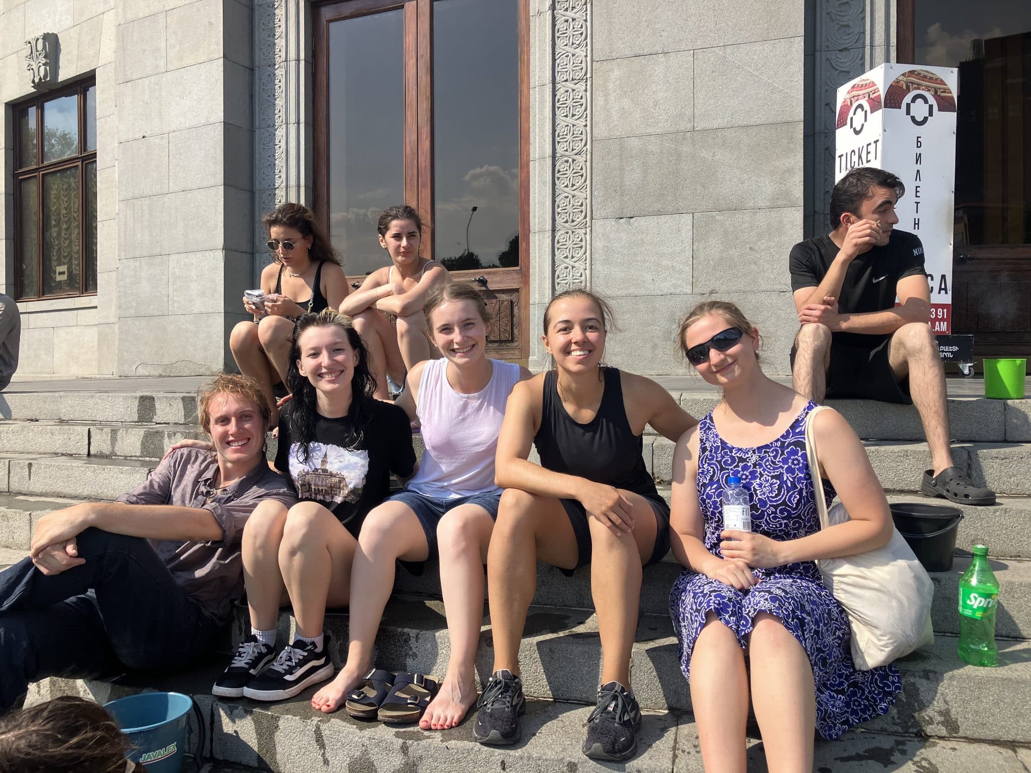 Students enjoying the Vadavar festival in Armenia.