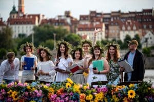 Belarusians in Warsaw celebrating Kupala, a traditional midsummer festival, in 2021.