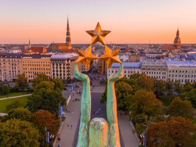 Statue of Liberty Milda in Riga, Latvia